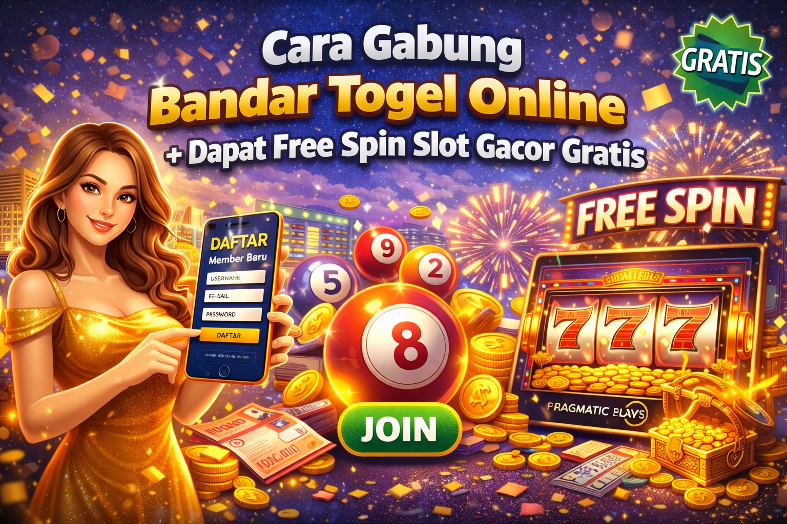 Banner Konsep Digital Kasino Modern